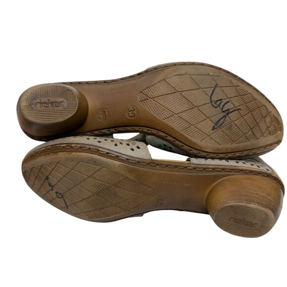 Rieker Antistress Mirjam Mary Jane Leather Gray Boho Comfort Shoes Size 39 / 8 - Picture 8 of 9